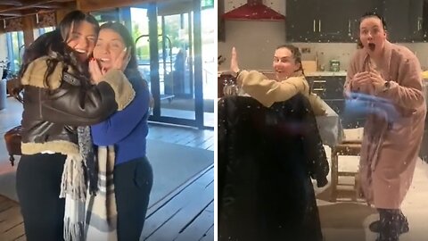 Surprising friends & family for Christmas after being away for over an hour