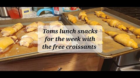 Toms lunch snacks for the week with free croissants