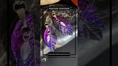 BLACKBERRY HARVEST, 1 inch, leather feather earrings
