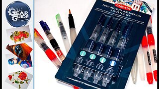 Derwent Push Button Water Brush Assorted Set Review | Derwent Water Brush Review