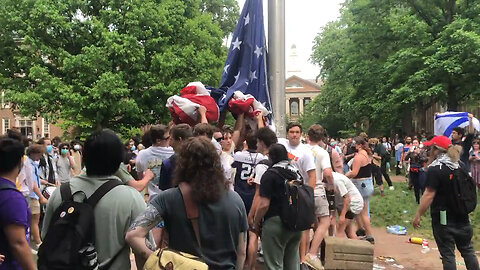 Student Group Stands Against UNC-Chapel Hill Pro-Hamas Mob To Protect U.S. Flag In Powerful Moment