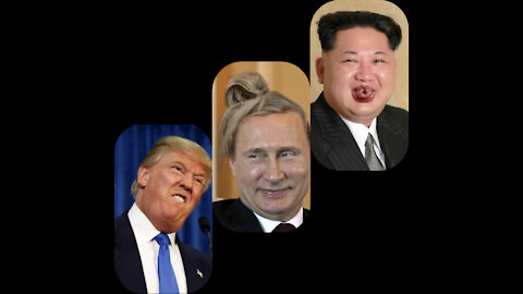 Mini Funny statue of Donald Trump, Vladimir Putin & Kim Jong un 😜
