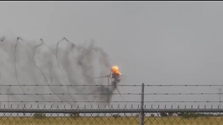 Wind Turbine Struck By Lightning In Texas