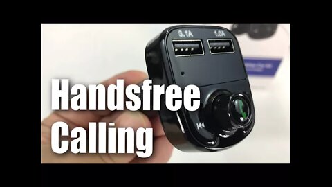 Bluetooth Wireless Car FM Transmitter Charger with Handsfree Phone Calling Review