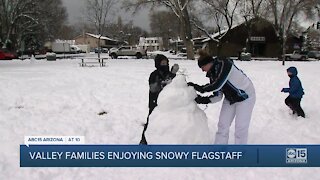 Valley families enjoying Flagstaff snow
