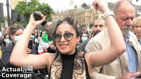 #MahsiAmini Iranian men & women shave their heads | PARLIAMENT SQUARE | 22nd September 2022