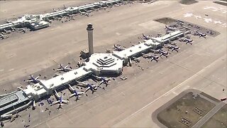 Denver International Airport mostly empty during COVID-19 outbreak