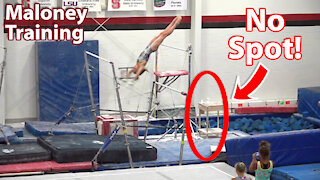 Maloney Without A Spotter! | Whitney Bjerken Gymnastics