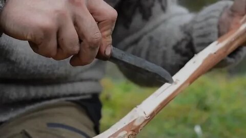 12 #### 6 days solo bushcraft canvas lavvu, bow drill, spoon carving, Finnish axe