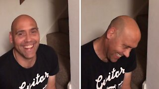 Dad pranks his kids by pretending to be an answering machine