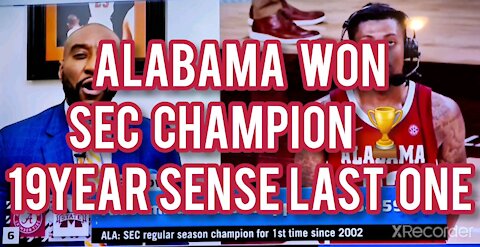 ALABAMA WINS SEC BASKETBALL CHAMPIONS