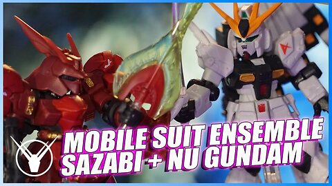Mobile Suit Ensemble Sazabi + Nu Gundam Expansion Set [Gundam Collectible Review]