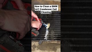 How to clean a BMW A/C Condensing Coil #shorts #bmw #cleaning #hvac #cars #automotive