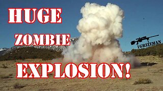 Huge Zombie Explosion!! 1200 Yards 338 Lapua