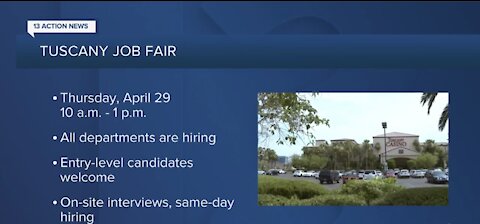 Tuscany Suites and Casinos in Las Vegas to host job fair on April 29