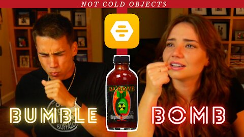 Bumble Date Tries Da Bomb Hot Sauce