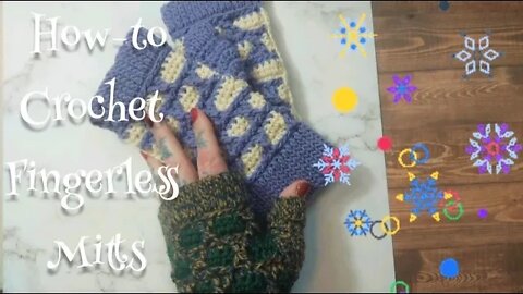 Crochet Your Own Fingerless Mitts Gloves Tutorial !!! WOW!!!