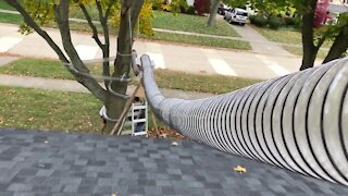 Troy family builds epic Halloween candy chute