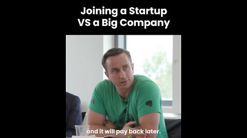 Peter Rex - Joining A Startup VS Big Company