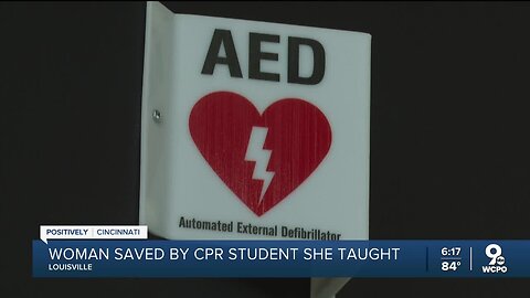 Woman saved by CPR student she taught