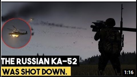 Russian Ka-52 was shot down. Bad day for the Russian aviation