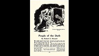 Conan, in People of the Dark, 1932, by R.E. Howard. A Puke (TM) Audiocomic