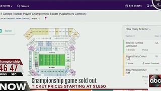 Championship game sold out