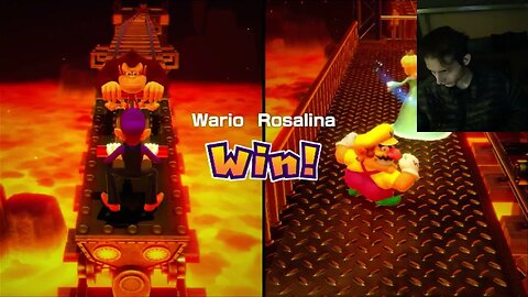 Mario Party Superstars Handcar Havoc Minigame Featuring Waluigi VS Nintendo Characters
