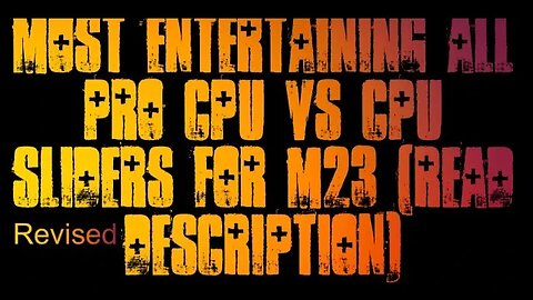 Madden NFL 23 Most Entertaining All Pro CPU VS CPU Sliders For M23 (Read Description) (Revised)