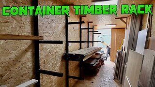 Shipping Container Timber storage racking Install