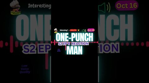 One Punch Man Anime S2 EP 8 Reaction Theories | Harsh&Blunt Voice Short