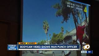 Bodycam video shows man punch San Diego police officer
