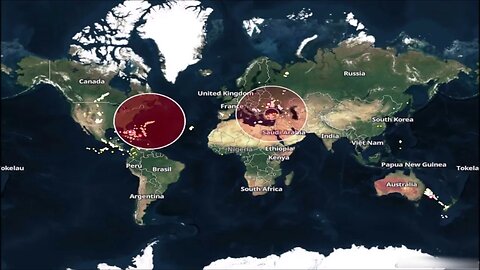 World Lightning map 20minutes