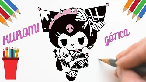 COMO DESENHAR KUROMI GÓTICA - FÁCIL DE FAZER #kuromi #hellokitty