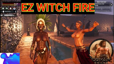 Conan Exiles EZ witch fire Isle of Siptha Busty Boobs #Boosteroid #conanexiles