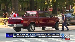 Two kids hit by car in Northeast Baltimore