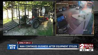 Man continues business after equipment stolen