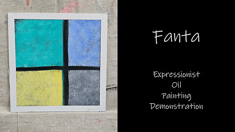 "Fanta" Abstract Expressionist Oil Painting 8x8 #forsale #demonstration