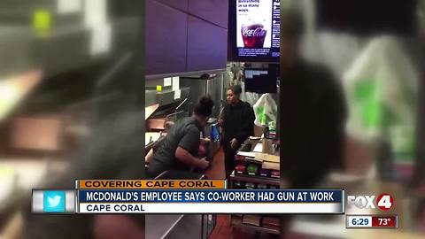 Ex-McDonald's employee pulls out gun on co-worker