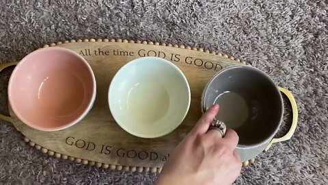 Mary and Martha: Grace and Gratitude serving platter and dip bowls
