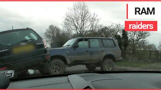 Video of frightening moment animal activists were repeatedly RAMMED by a 4x4 while driving to a hunt