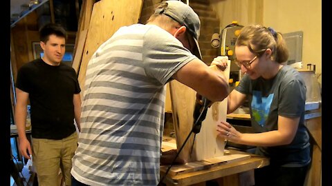Home-milled Hickory Project, Woodworking Tutorial, First Boat Reminisces, Preview of New Shop