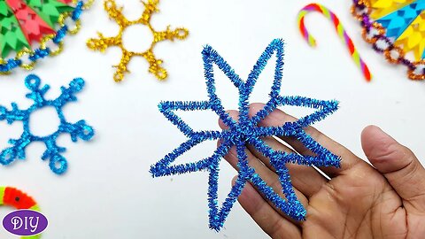 Pipe Cleaner Crafts | Pipe Cleaner Flower Making For Christmas Ornaments