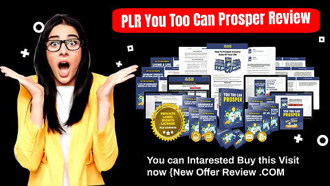 PLR You Too Can Prosper Review