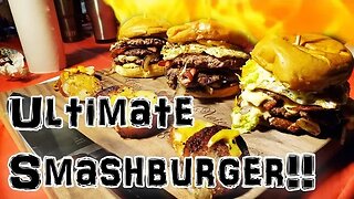 Ultimate Flaming Triple Trouble Smashburger