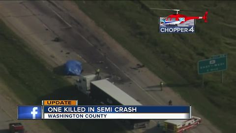 Menomonee Falls man killed after vehicle hits semi on I-41