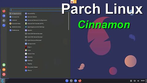 Parch Linux Cinnamon. Distro Arch Linux Bonita, Fácil de usar, Leve, Rápida e Estável.