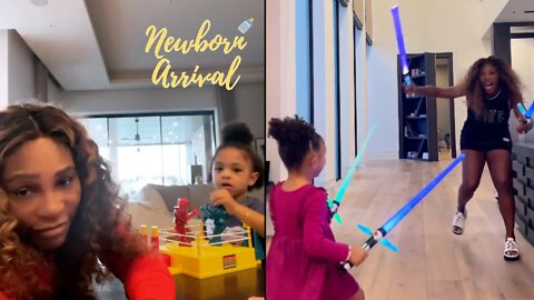 Serena Williams Battles Daughter Olympia In Rock'em Sock'em Robots! 🤖