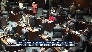 State passes exemptions to public records laws