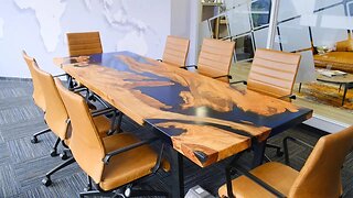 Building exclusive office furniture - epoxy table